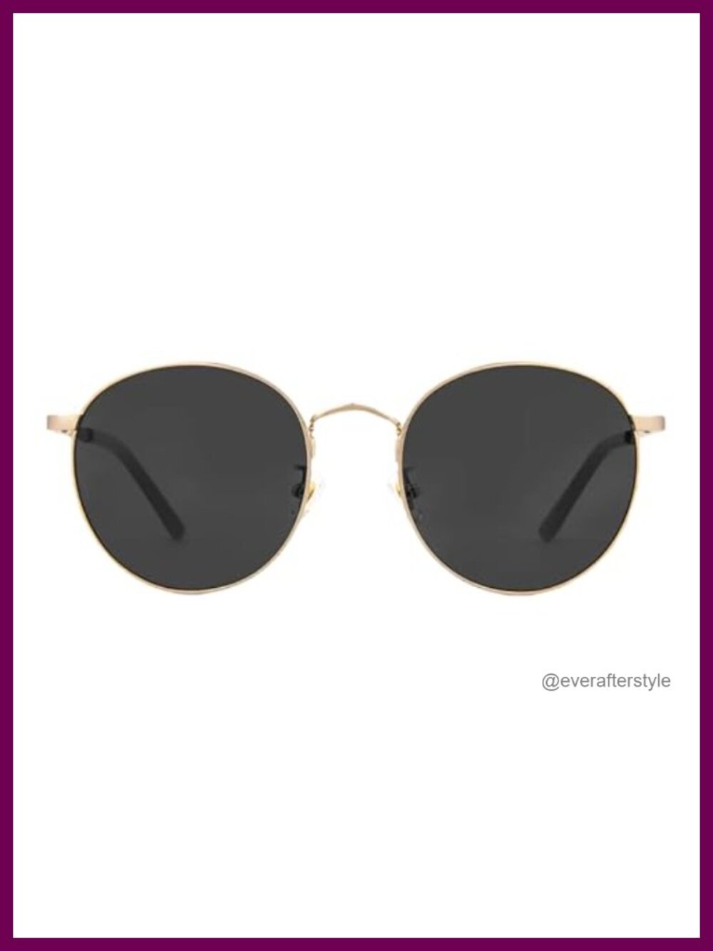 Round Metal Sunglasses 100% UV Protection Lightweight Retro 60s Frame